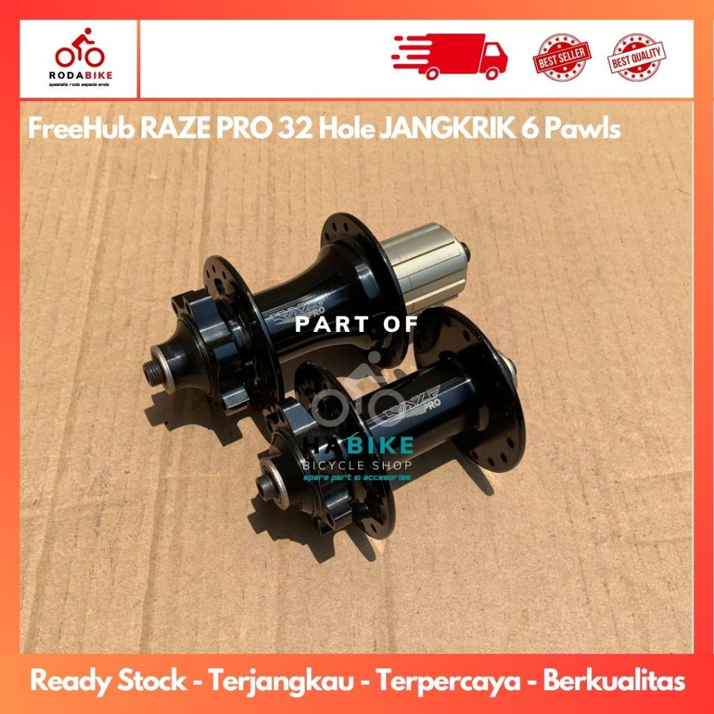 Freehub Jangkrik/Tawon Merk RAZE PRO 32H 6Pawls Model Sprocket / Kaset Untuk Semua Macam Sepeda MTB/