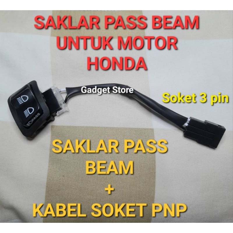 SAKLAR LAMPU PASS BEAM(KEDIP piw-piw) UNTUK MOTOR HONDA