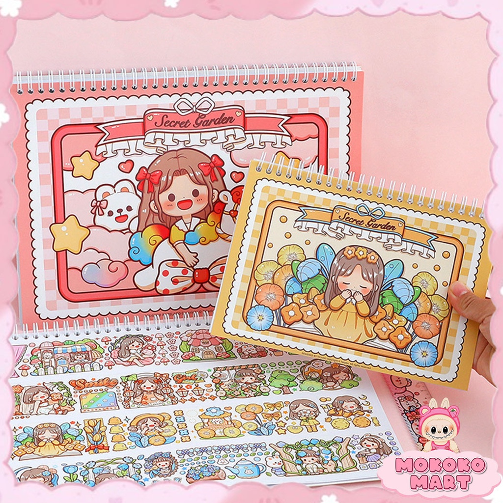 

MM Buku Tempel Stiker Edisi Secret Garden Girl 20 Halaman Buku tempel stiker lucu girl kawai TLD99