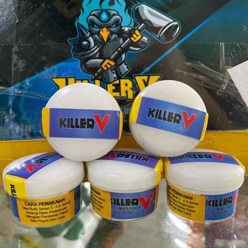 KILLER V KILER V SALEP KAKI BURUNG / OBAT KAKI BURUNG KENARI BENGKAK IRITASI JAMUR BULBUL BASAH