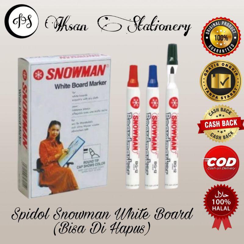 

Spidol Snowman White Board BG-12 (1 Pcs)