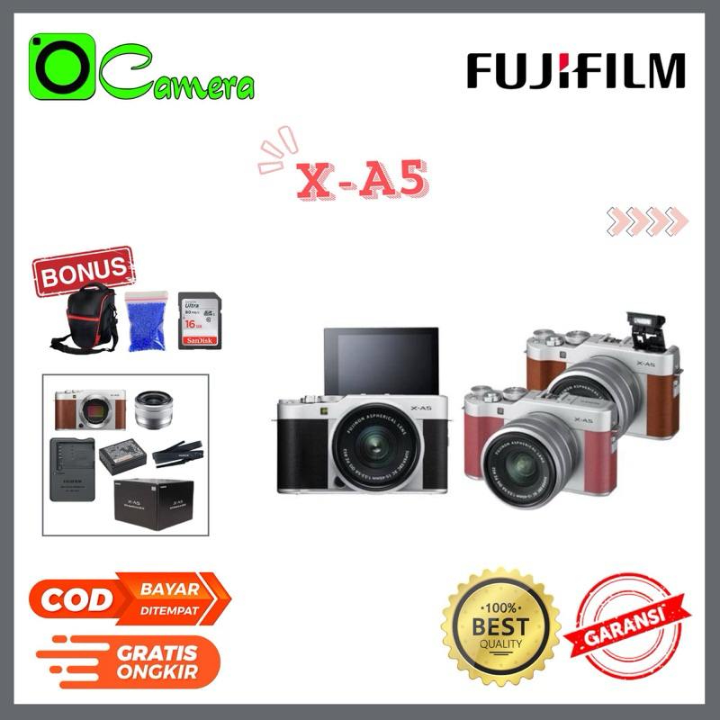 Mirrorless Fujifilm X-A5 Lensa Kit 15-45mm