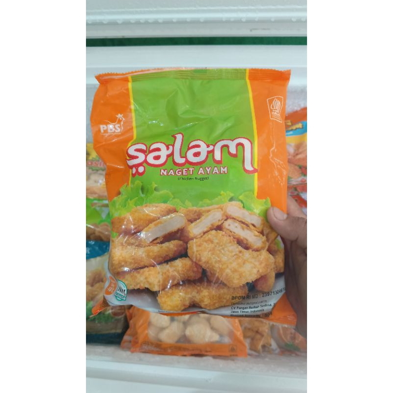 

salam nugget 500 gram dan nugget stik ayam 500 gram