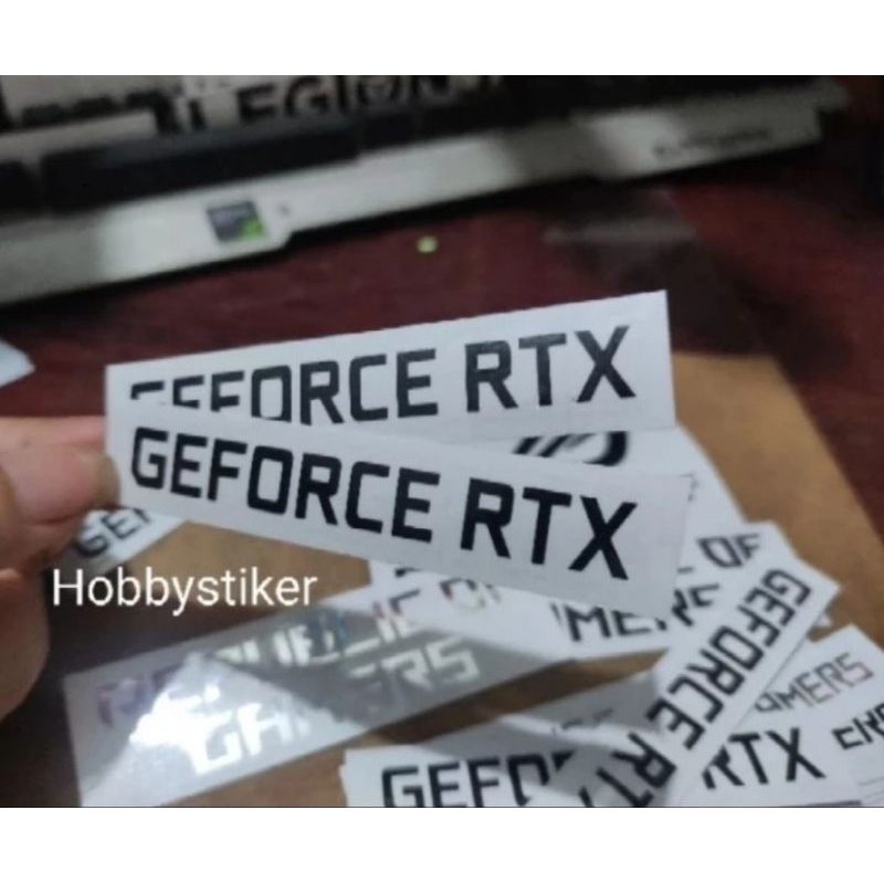 Stiker geforce rtx untuk list pc laptop gaming