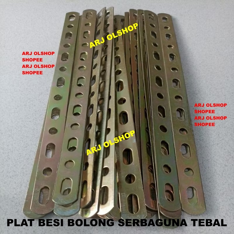 Besi Plat Bolong KUNING/ Plat Besi Bolong Universal Serbaguna / Plat Bolong
