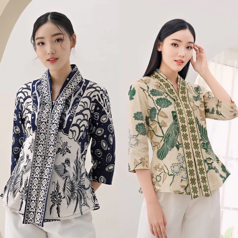 Emma Fitted Top - Atasan Batik Modern Wanita Lucu Cantik - Batik Wanita Modern - Batik Etnik - Batik