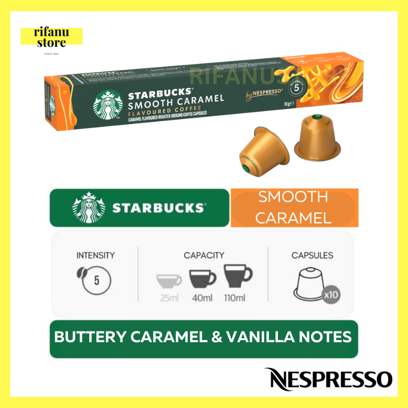 

Nespresso Starbucks Smooth Caramel Flavoured Coffee Capsule