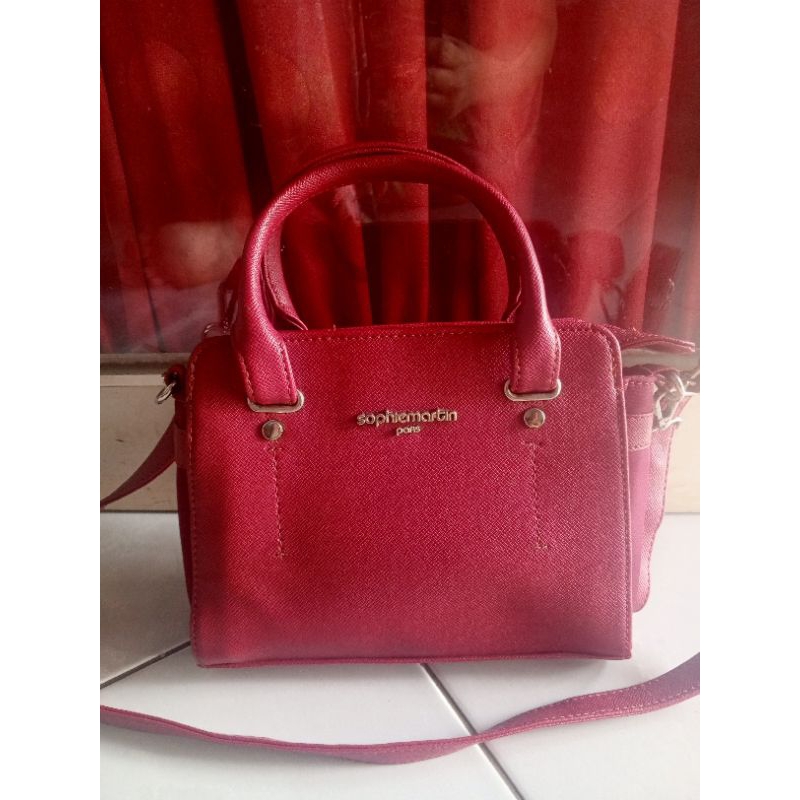 tas Sophie Martin preloved warna maroon