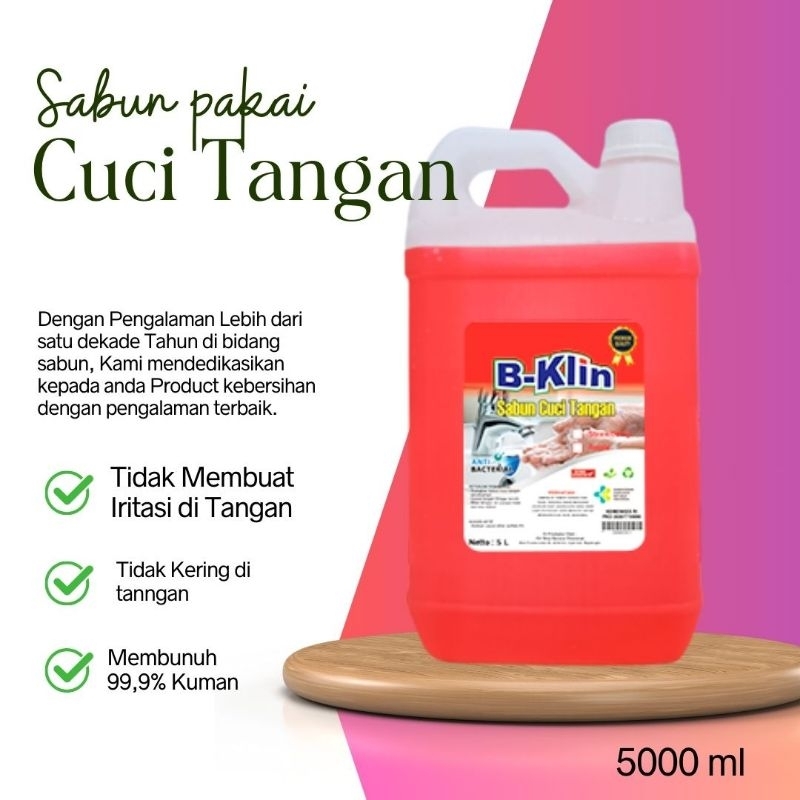 B-Klin Sabun Cuci Tangan - 5000 ML