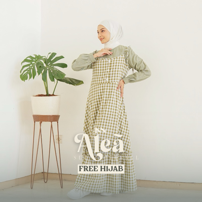 [myza] FREE HIJAB ALEA SET DRESS PREMIUM (sudah termasuk inner)