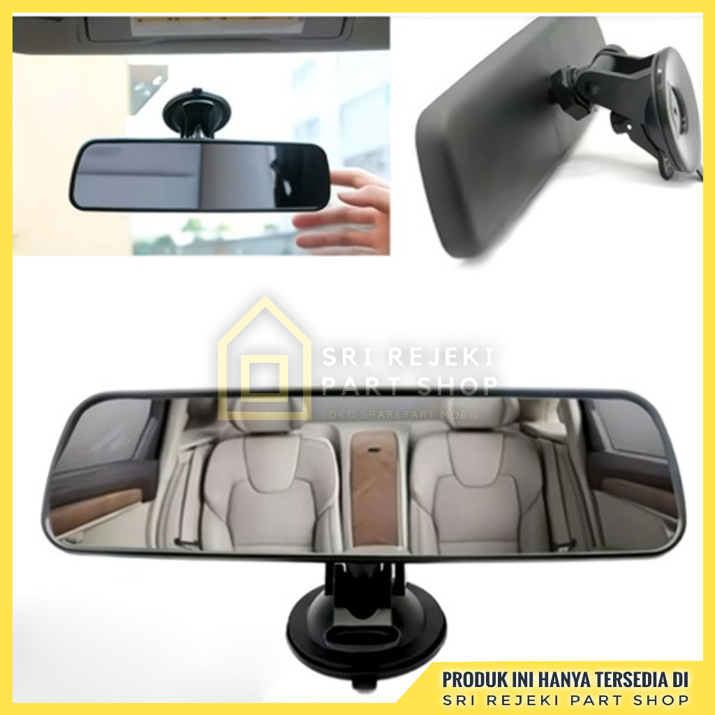 Spion Tengah Mobil 245MM Kaca Spion Tengah Mobil Variasi Tempel Kabin Universal Spion Tambahan Mobil