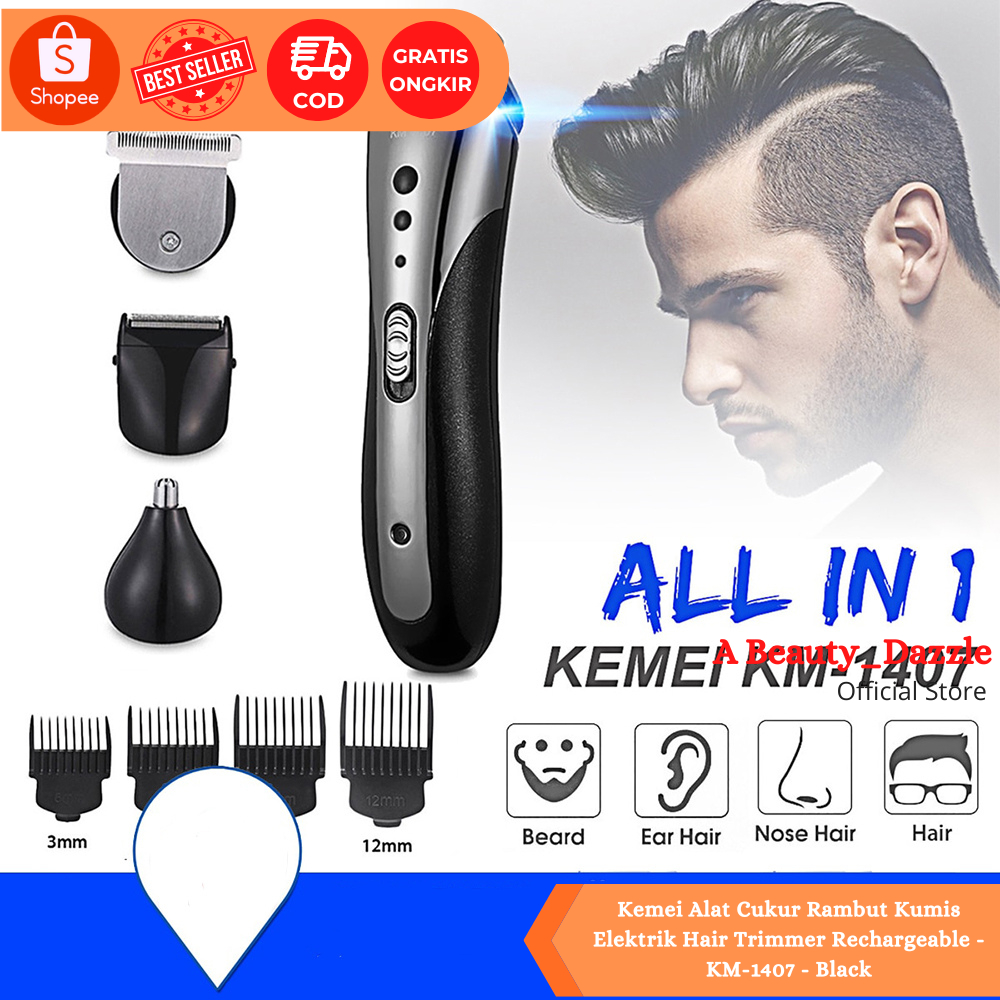 Cukur Rambut Kumis Elektrik Hair Trimmer Rechargeable