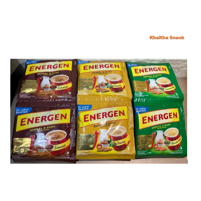 

ENERGEN RENCENG ISI 10pcs ENERGEN COKLAT/ENERGEN VANILA/ENERGEN KACANG HIJAU