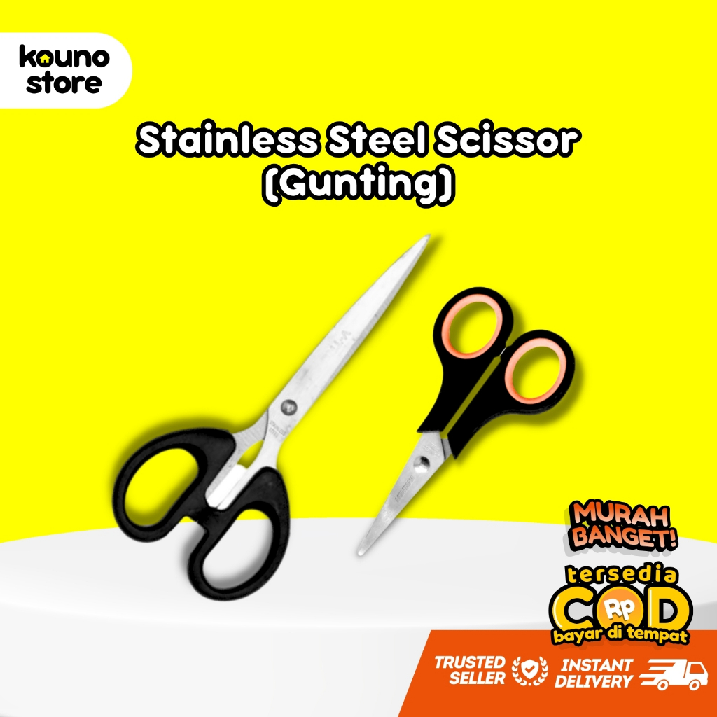 

Gunting Serbaguna Ukuran Besar dan Kecil | Multipurpose / Multifunction Stainless Steel Scissor | Alat Tulis Kantor / ATK