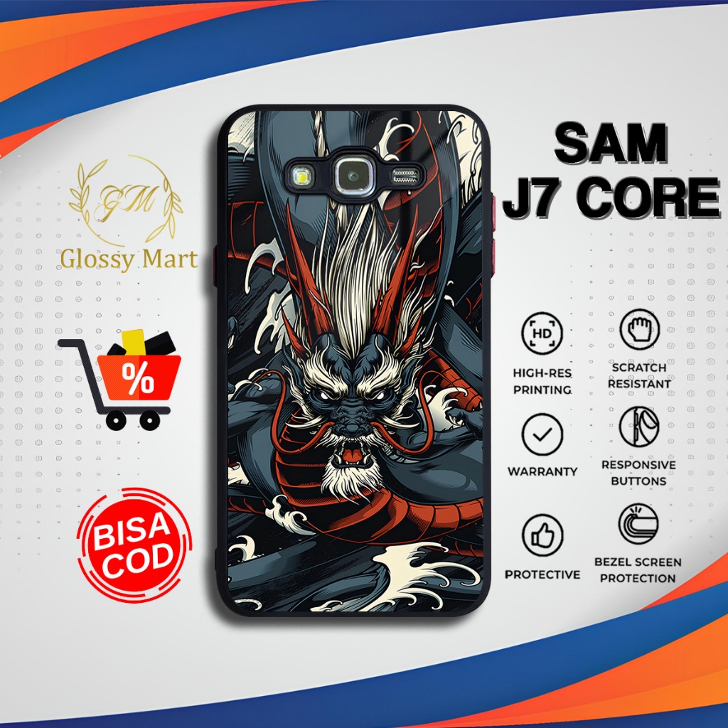 Casing Samsung J7 Core Terlaris Dragon Hardcase Softcase Glossy Case J7 Core Terbaru Termurah