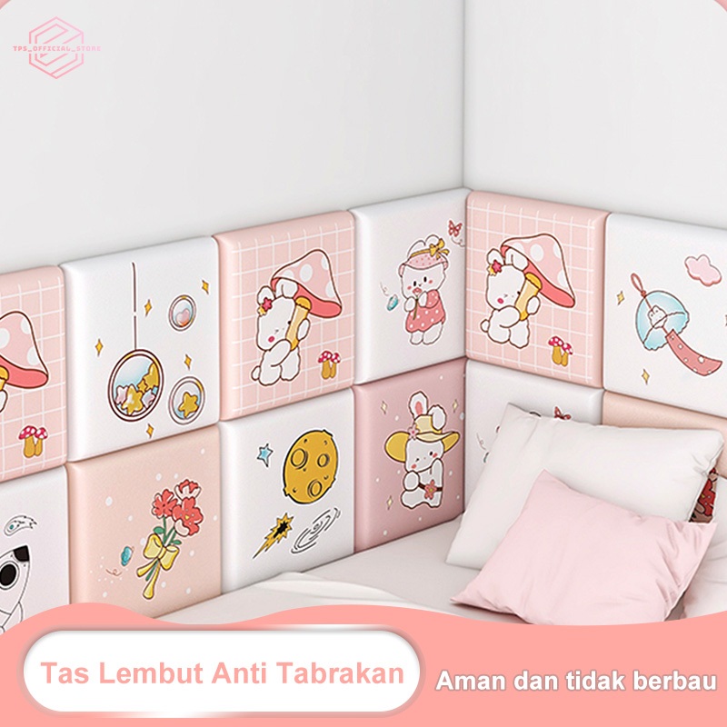 Wallpaper Dinding Kamar Tidur Anak【34CM*34CM】Wallpaper 3D Foam Aesthetic Tahan Air Stiker Dinding He