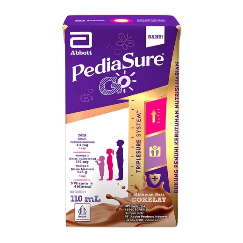 

Pediasure Go Susu UHT kemasan 110ml Rasa Vanila / Coklat