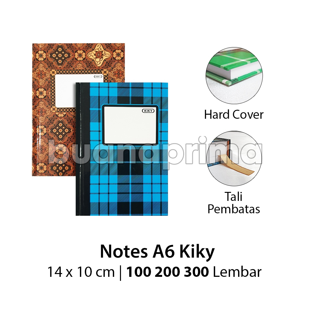 

Buku Notes Hard Cover Kiky A6 isi 100 200 300 Lembar Kecil 16x10.5 cm Notebook Notes