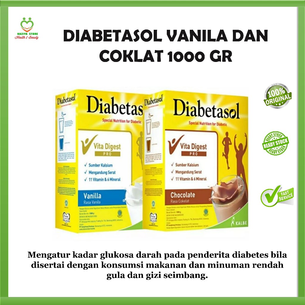 

DIABETASOL VANILA 1000 GR/ DIABETASOL COKLAT 1000 GR/1000gr/1kg