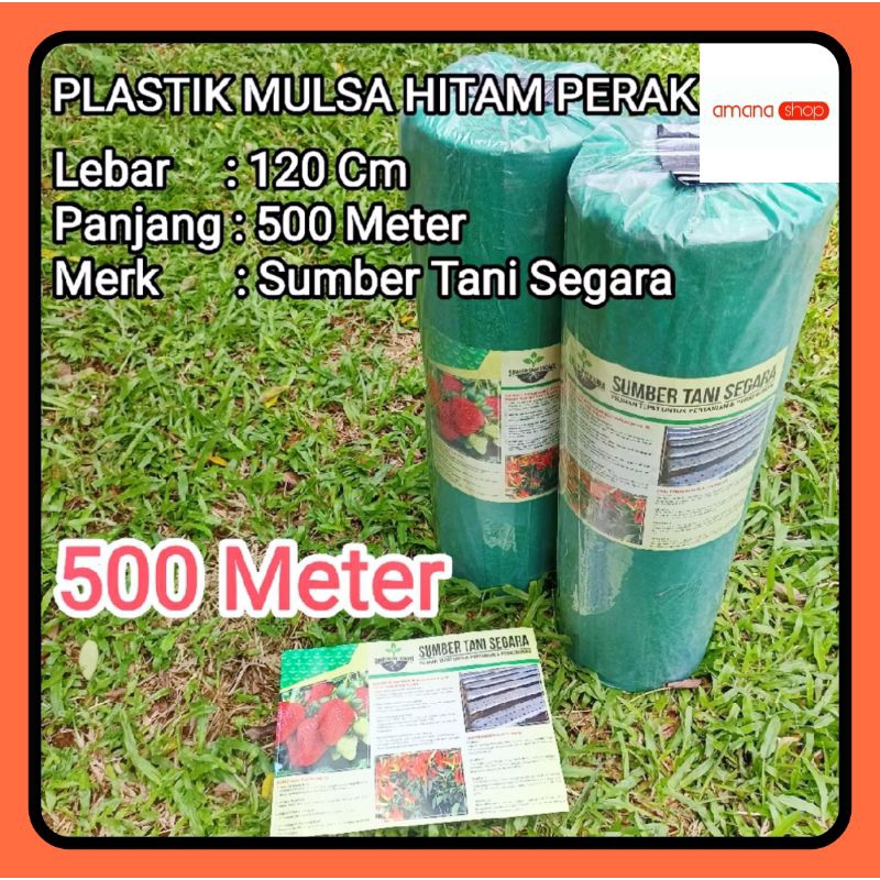 PLASTIK MULSA HITAM PERAK PANJANG 500 METER LEBAR 120 CM