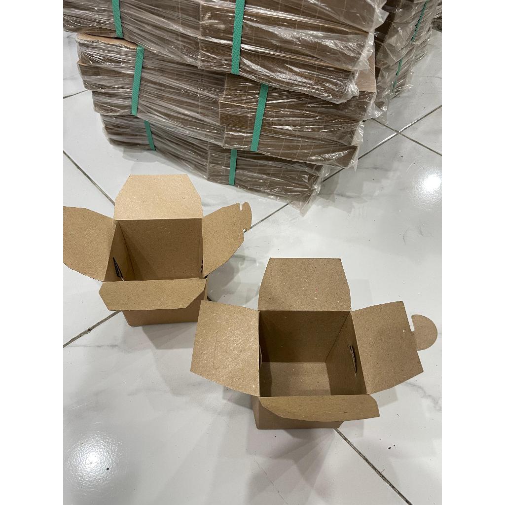 

( ECER 10 PCS ) Food Pail Kraft Medium Large 290gsm / Rice Box Kraft / Rice Box Take Away / Lunch Box Makan Takeaway