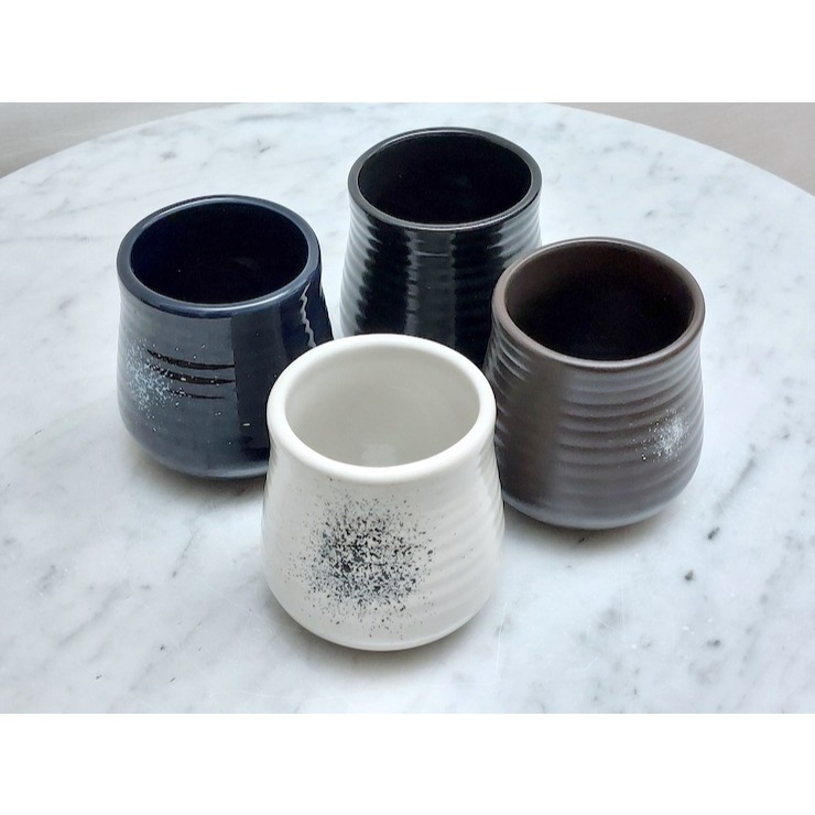 Gelas Teh Latte Kopi Keramik Style Jepang Handmade - Japanese Ocha Coffee Mug Cup TOKYO 260ml