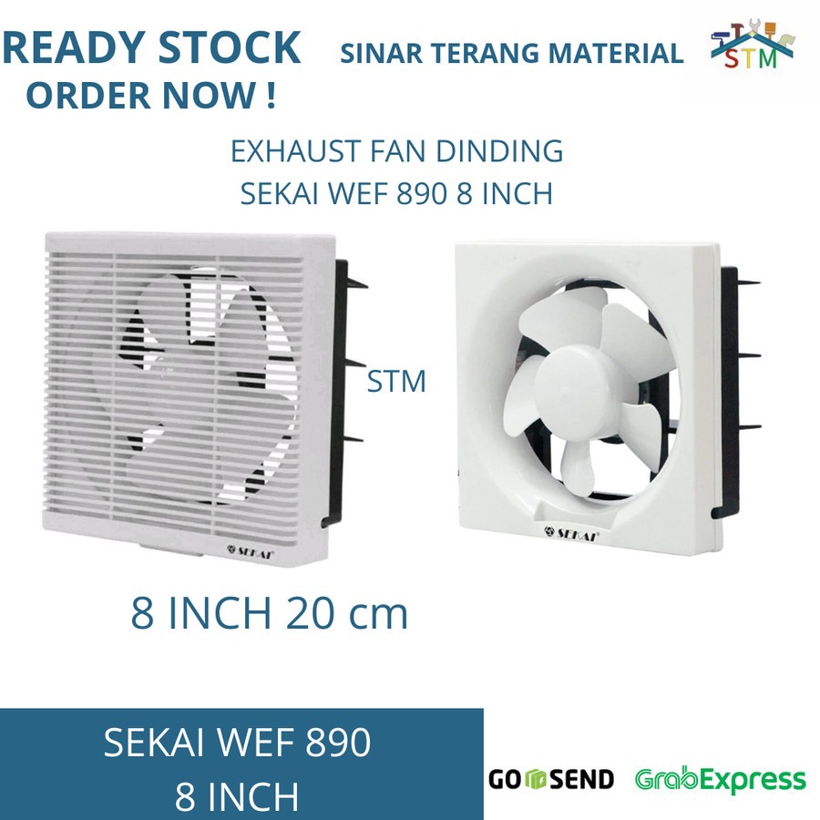 SEKAI Exhaust Fan wall fan 8 inch WEF 890 | exhaust dinding 8 inch
