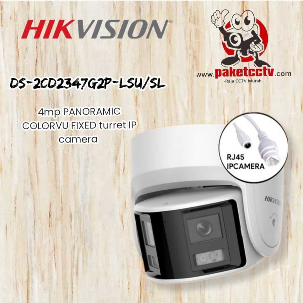 HIKVISION DS-2CD2347G2P-LSU/SL 4MP PANORAMIC COLORVU ACTIVE DEFENSE TURRET IP CAMERA