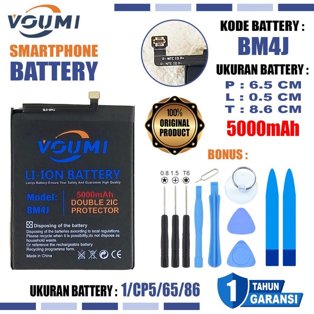VOUMI Baterai Battery BM4J Double IC Double Power high Capacity 5000MAH Compatible Hp Xiaomi Redmi N