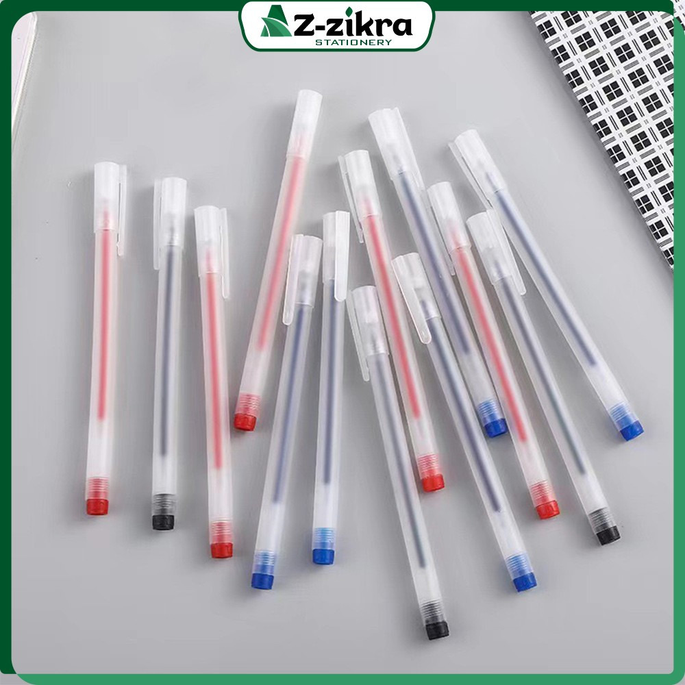 

Pena Perlengkapan Sekolah Ballpoint / Pena Gel Alat Tulis Pulpen 0.5mm Motif Polos Simple / Pulpen Cair Kantor Sekolah Az Zikra Stationery A46