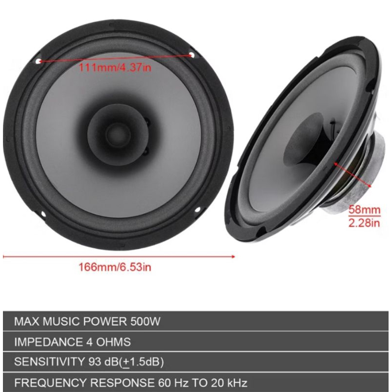 speaker 4 inchi corong 300 Watt car speaker