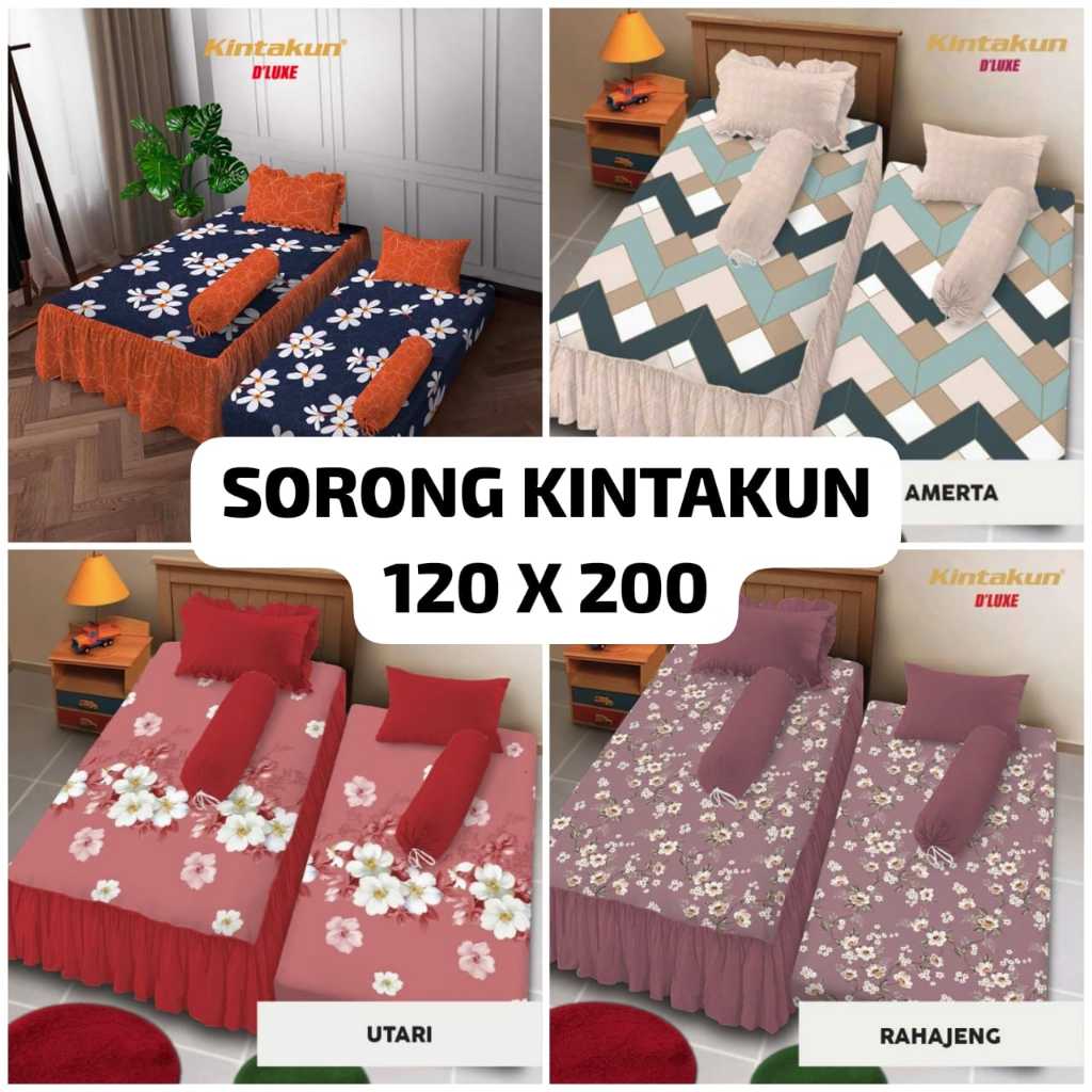 SPREI SORONG SINGLE RUMBAI UKURAN 120x200 KINTAKUN