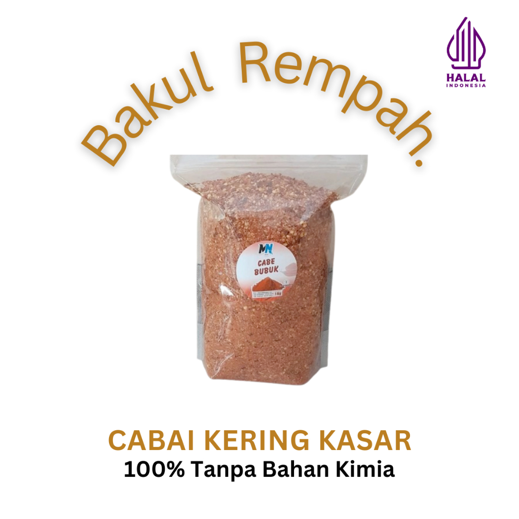 

Bumbu dapur CABAI KERING KASAR 1kg asli tanpa campuran Msg 100% halal