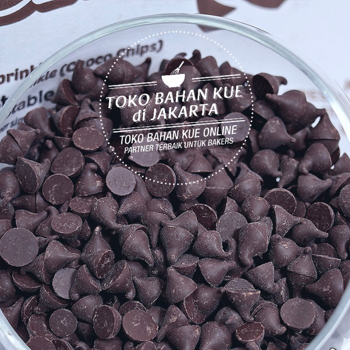 

Schoko Chocolate Chip 250gr Dark CHOCO CHIPS Compound Coklat Chip Baking Premium Chocochip Cokelat