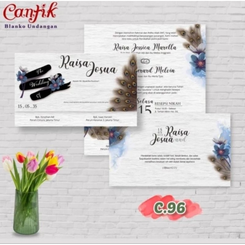 CANTIK 96 Blangko Undangan Nikah Pernikahan Khitanan