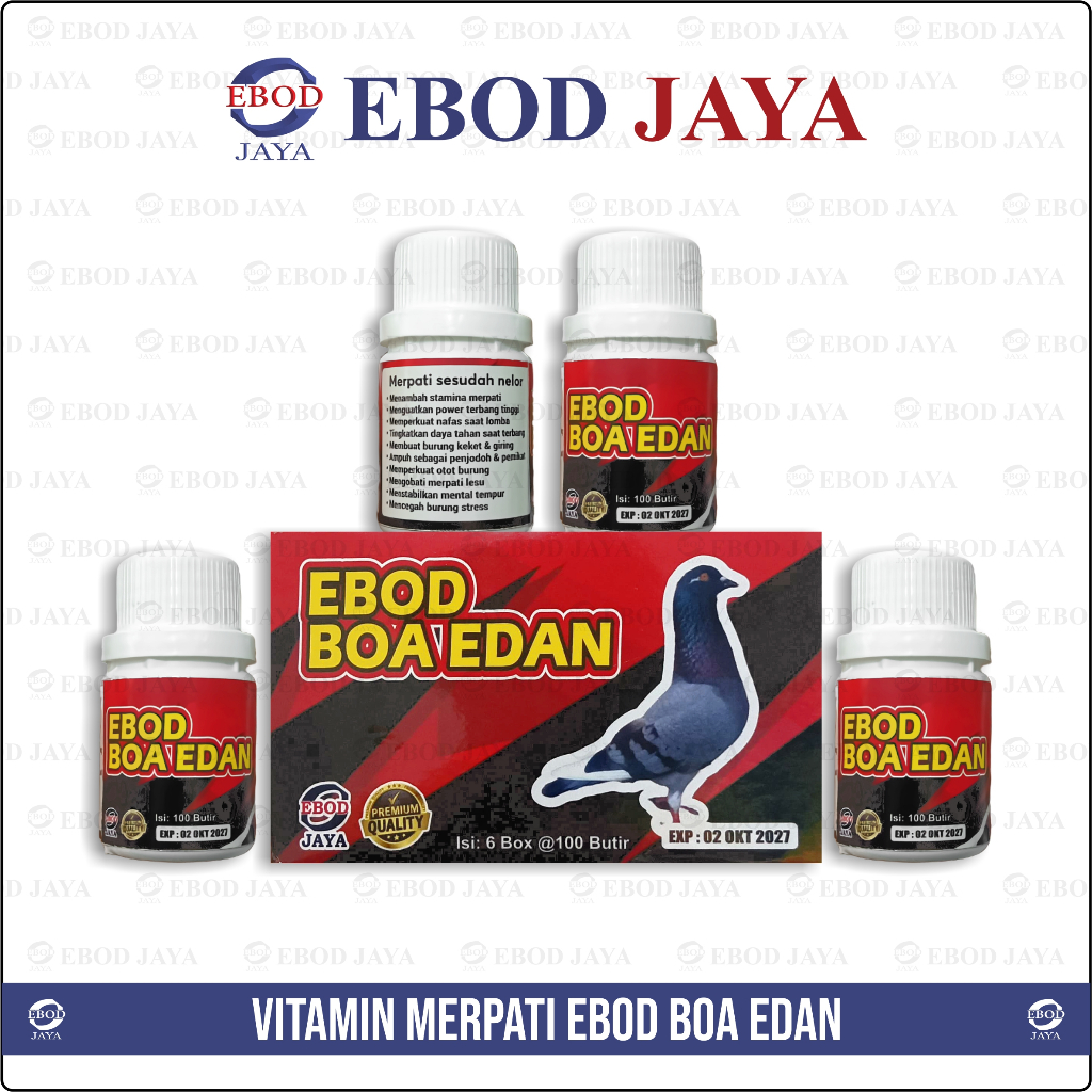 EBOD JAYA VITAMIN BURUNG MERPATI EBOD BOA EDAN MERAH