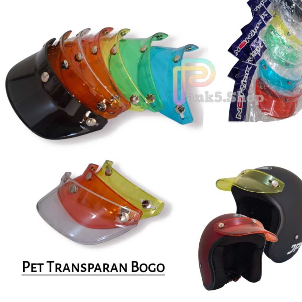 Pet Transparan Topi Helm Bogo Retro Bening Tebal Noris