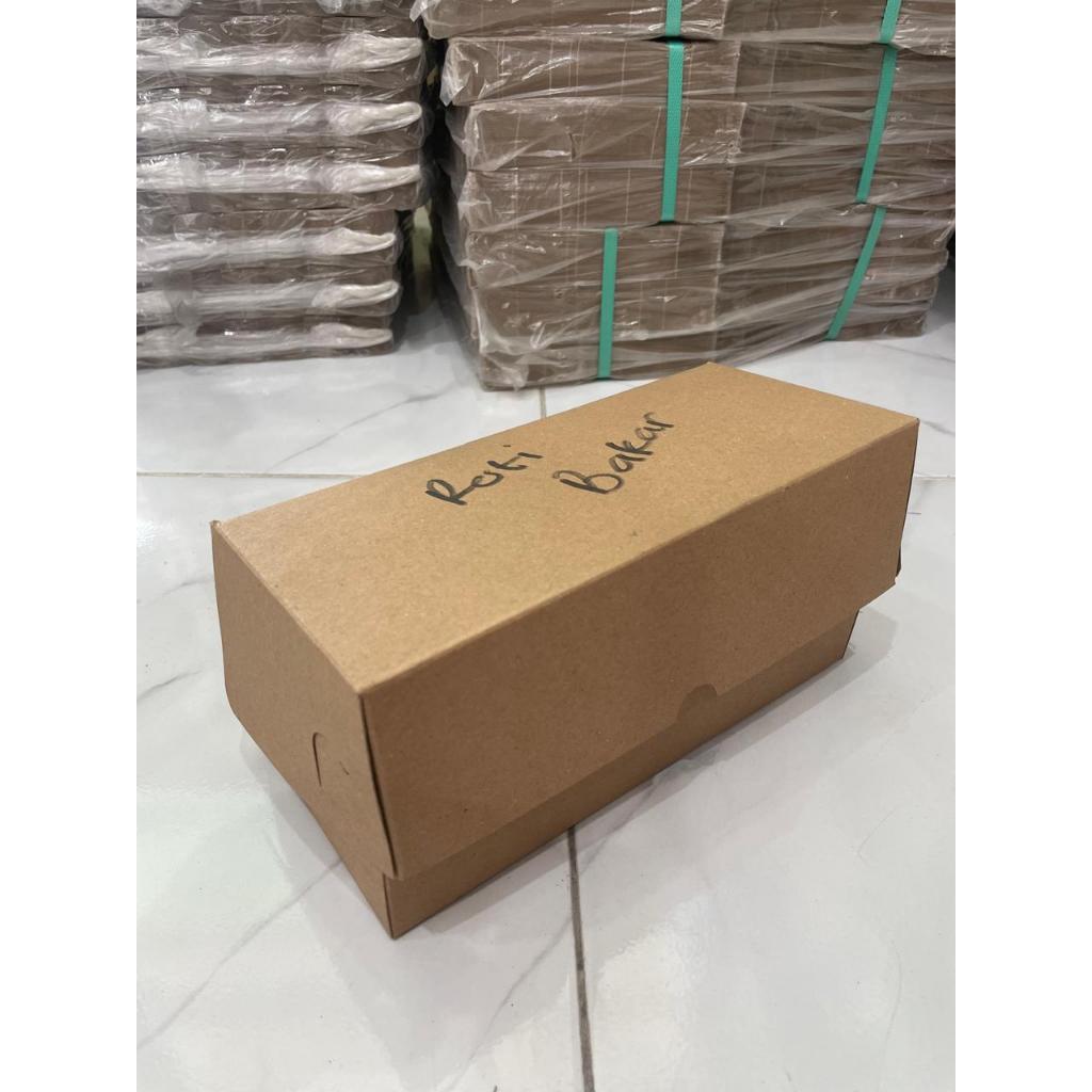 

[290GSM] Box Kotak Roti Bakar Kraft Laminasi 21x8x9,5 / Dus Kue Bomboloni Bolu Gulung