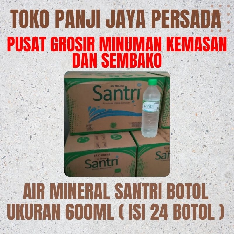 

AIR MINERAL SANTRI UKURAN 600 ML KEMASAN BOTOL (ISI 24)