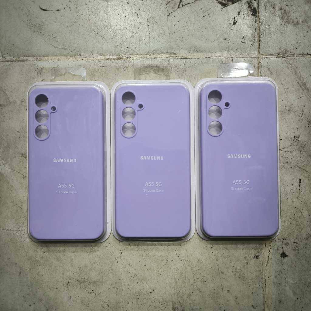 [ CASE SAMSUNG A55 (5G) WARNA LILAC UNGU ] CASE SILICONE / CASING SILIKON / SOFTCASE BALDU / ANTI JA