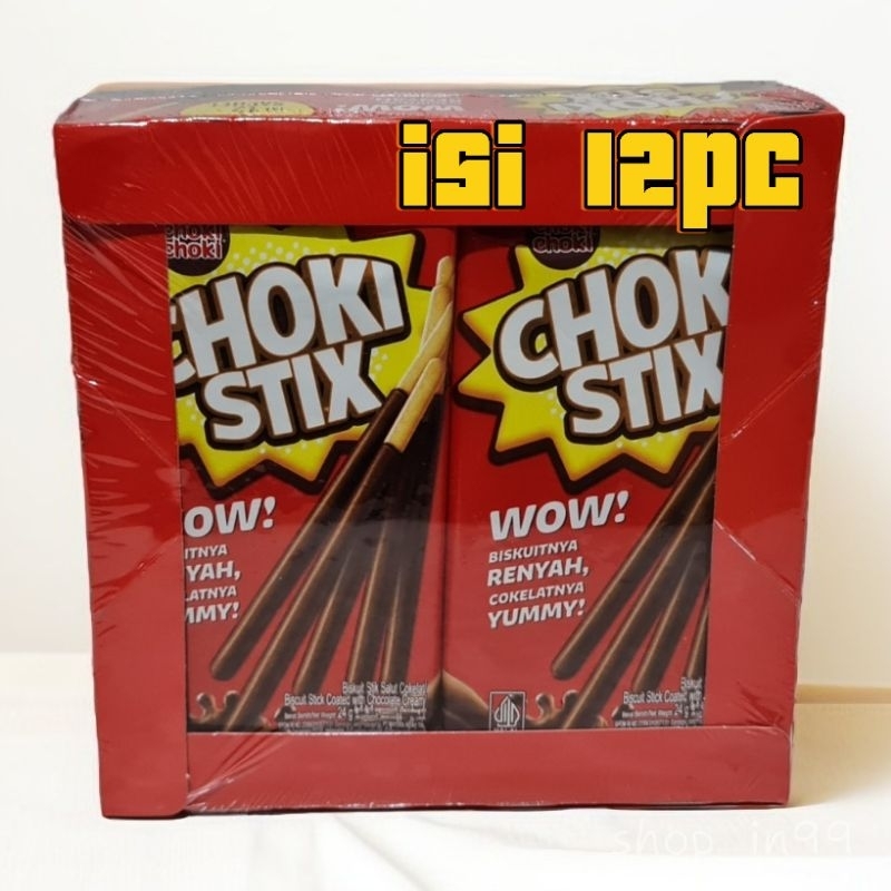 

Choki stix biskuit salut coklat box isi 12pc