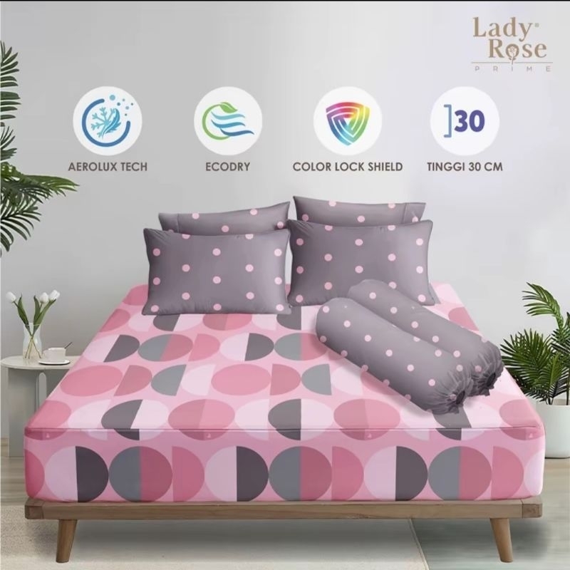 Sprei lady rose ukuran 180x200 tinggi 30 Nura