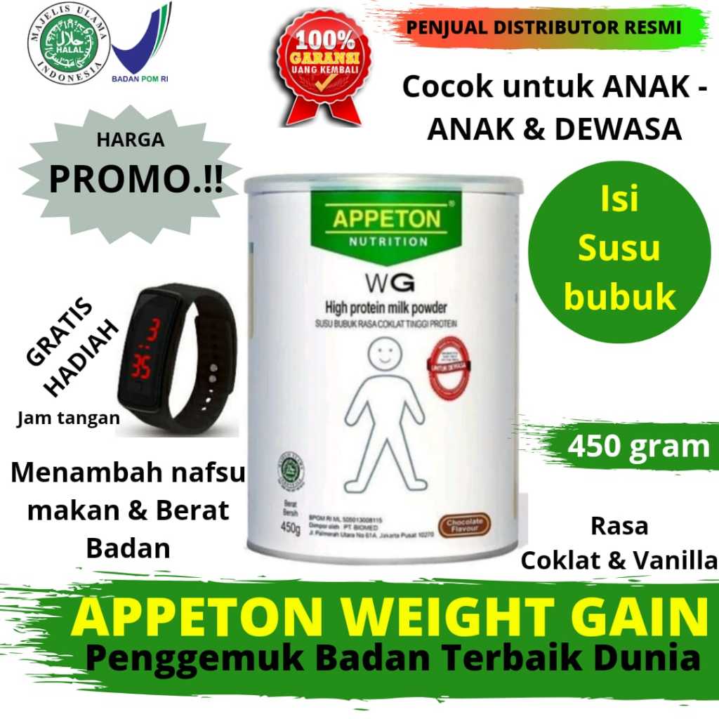 

APPETON WEIGHT GAIN / Susu Penggemuk Badan Terlaris / Penggemuk Badan / susu penggemuk badan / susu