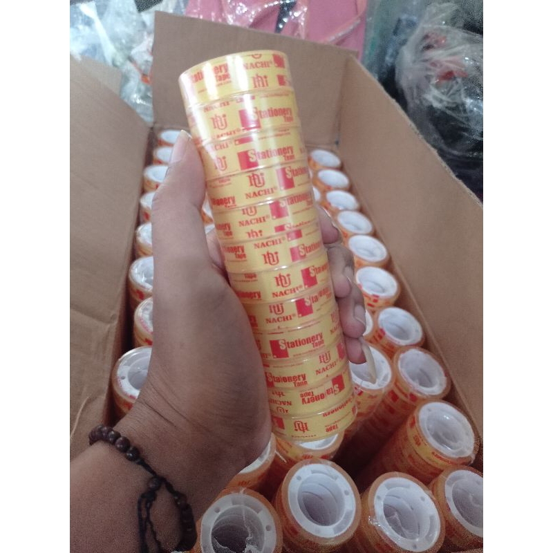 

Selotip 1Slop 12Roll NACHI Bening Tipis/Kecil
