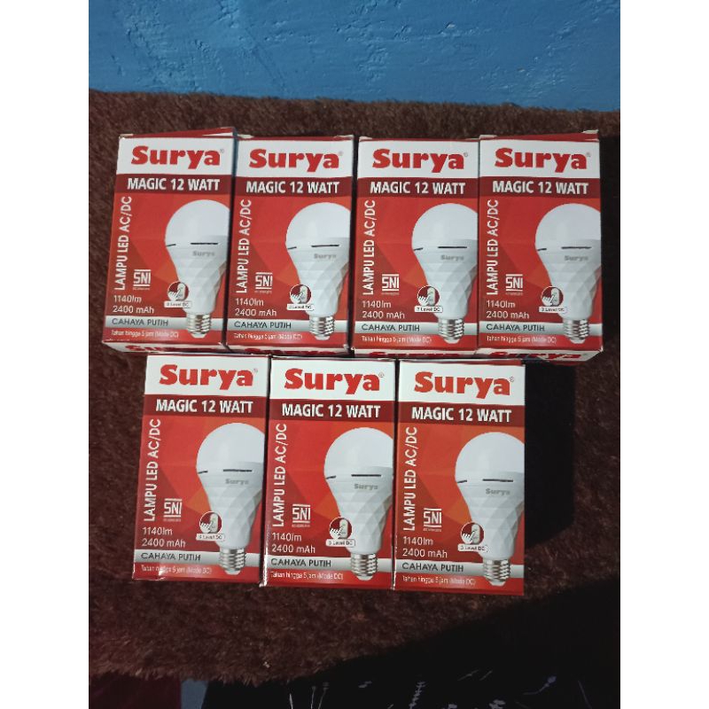 (Lampu Cas) SURYA LED MAGIC LAMPU EMERGENCY BOHLAM 12 WATT
