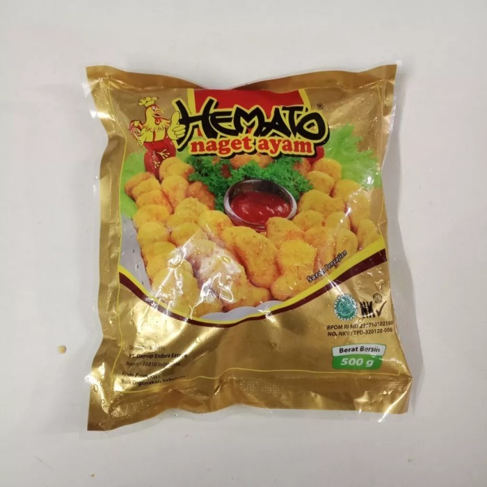 

Hemato Chicken Nugget Gold 500gr / Naget ayam emas 500 gr