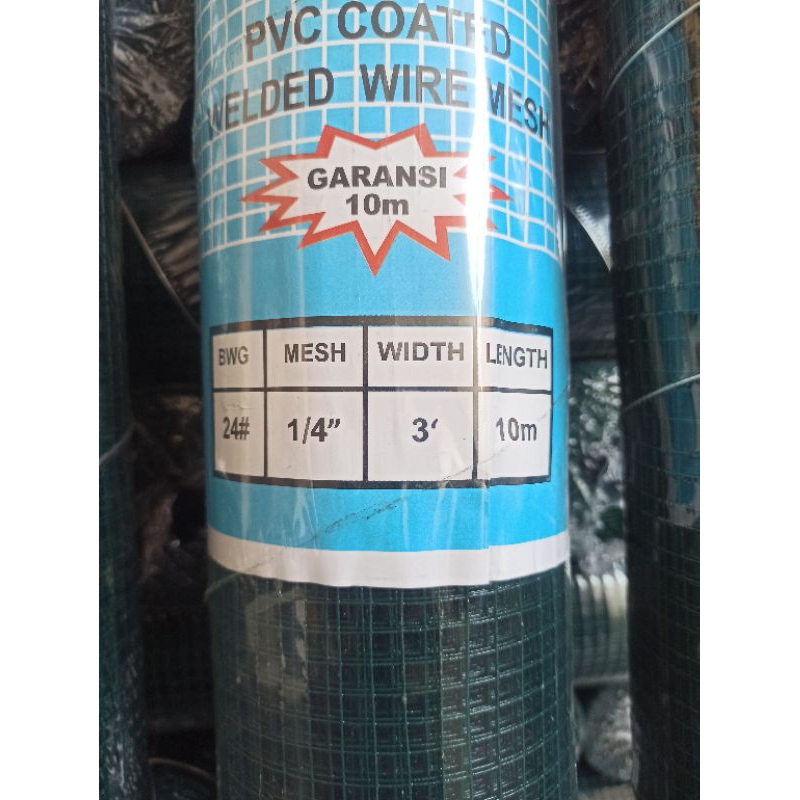 Kawat loket kawat ram 1/4,x90cm,x10m Pvc