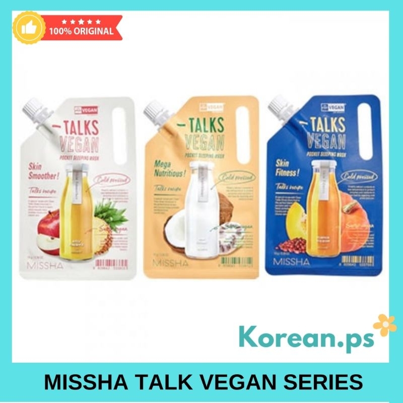 (READY) MISSHA TALKS VEGAN SQUEEZE MASKER WAJAH ORIGINAL TERMURAH