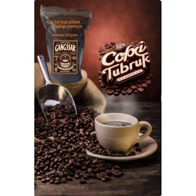 

bubuk kopi tubruk kemasan 250 gram bubuk halus
