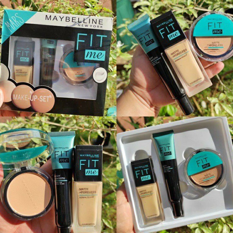 Produk Original Maybelline Fit Me Set Foundation 4in1  3in1  2in1